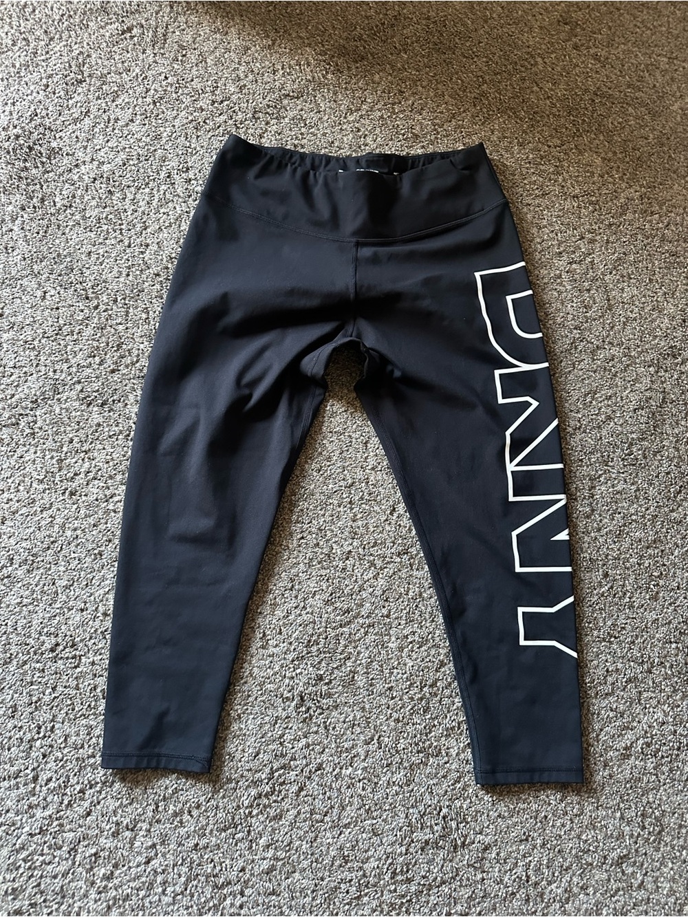 Women’s DKNY Black Ankle Leggings with Side Logo